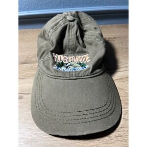 Yosemite National Park Prairie Mountain Olive‎ Green Adjustable Hat Cap